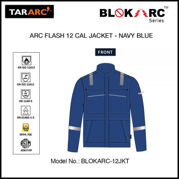ARC FLASH JACKET, ARC RATING: 12 CAL/CM² , HRC 2
